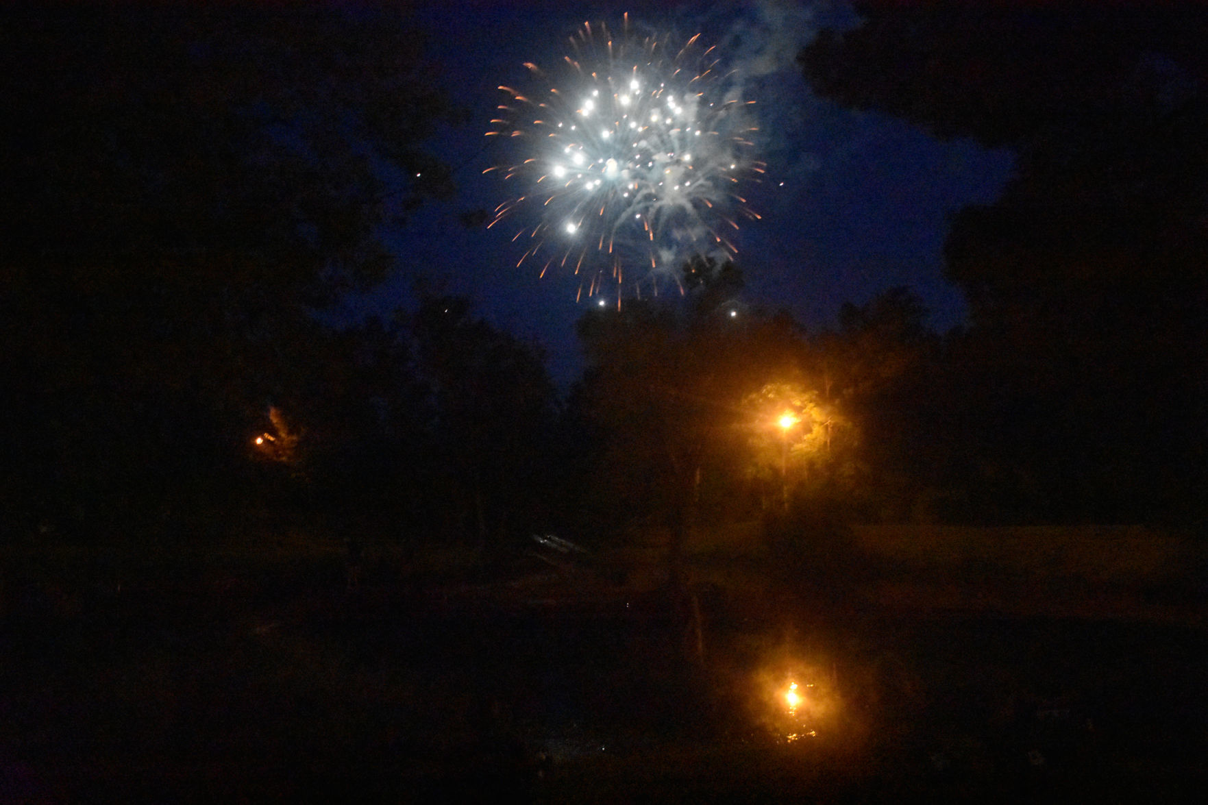 Fireworks show at Pauquette Park